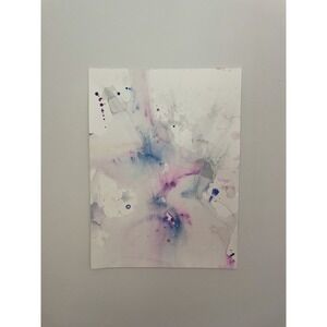 "Fruit Of The Spirit" by O Abstract Watercolor Painting Art Blue Purple Splatter